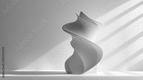 Fototapeta Naklejka Na Ścianę i Meble -  abstract drop shape white background 3d render illustration