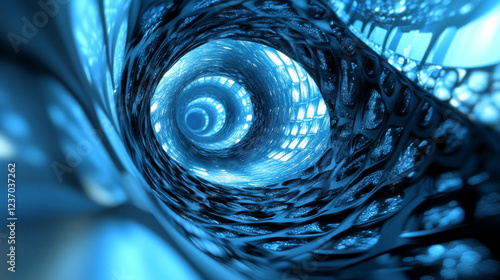 Wallpaper Mural Photo of a digitally created blue and black object 3d render illustration 360 degree full panorama environment map vr virtual reality. 3D Illustration Torontodigital.ca