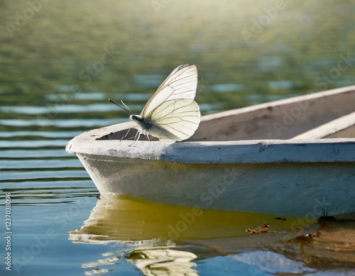 Im Boot auf dem Wasser photo