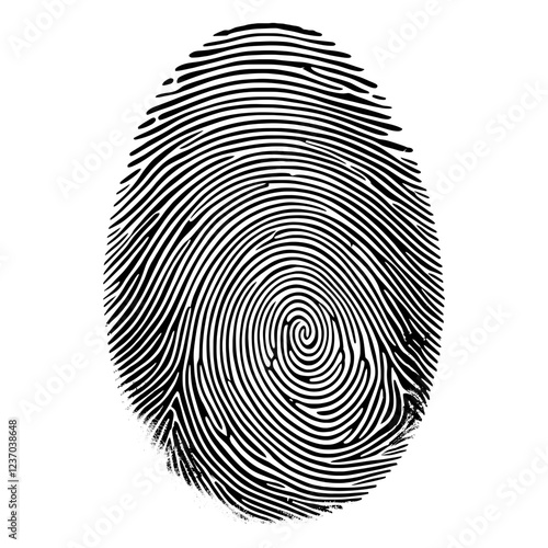 Fingerprint detailed icon vector