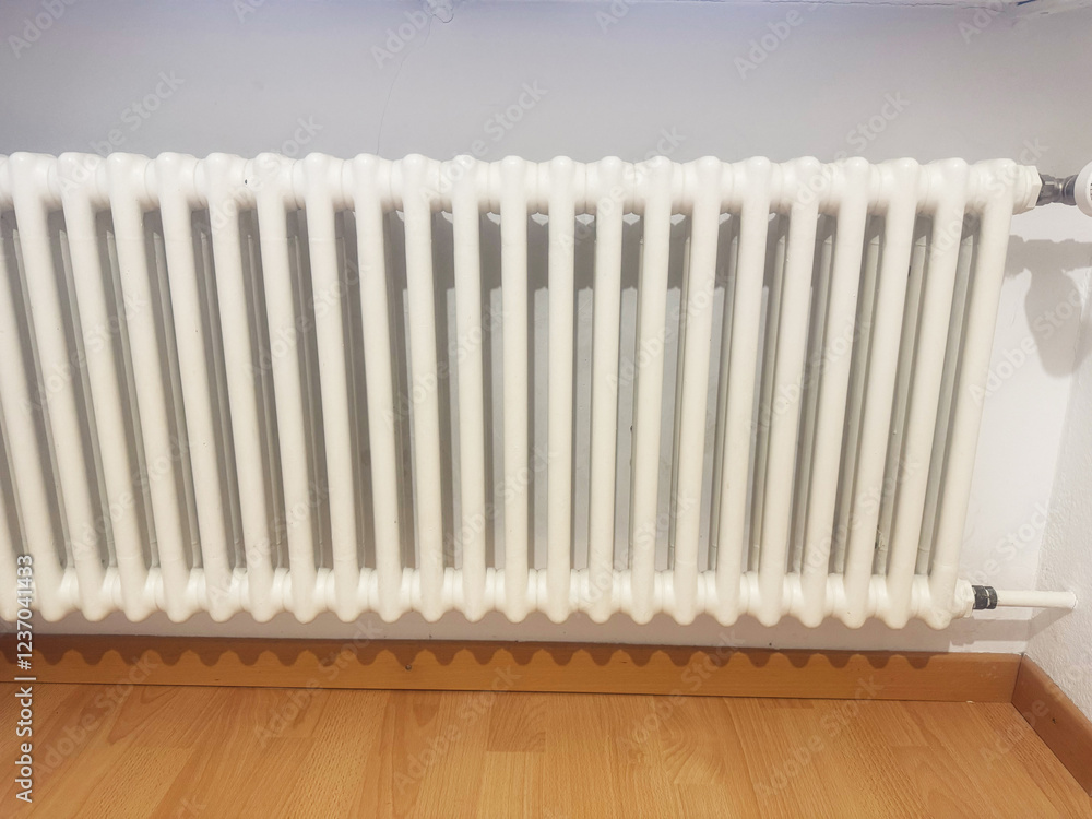custom made wallpaper toronto digitalWhite Cast Iron Radiator for Central Heating Under a Window. High quality photo A classic white cast iron radiator connected to a central heating system, installed under a window for optimal heat