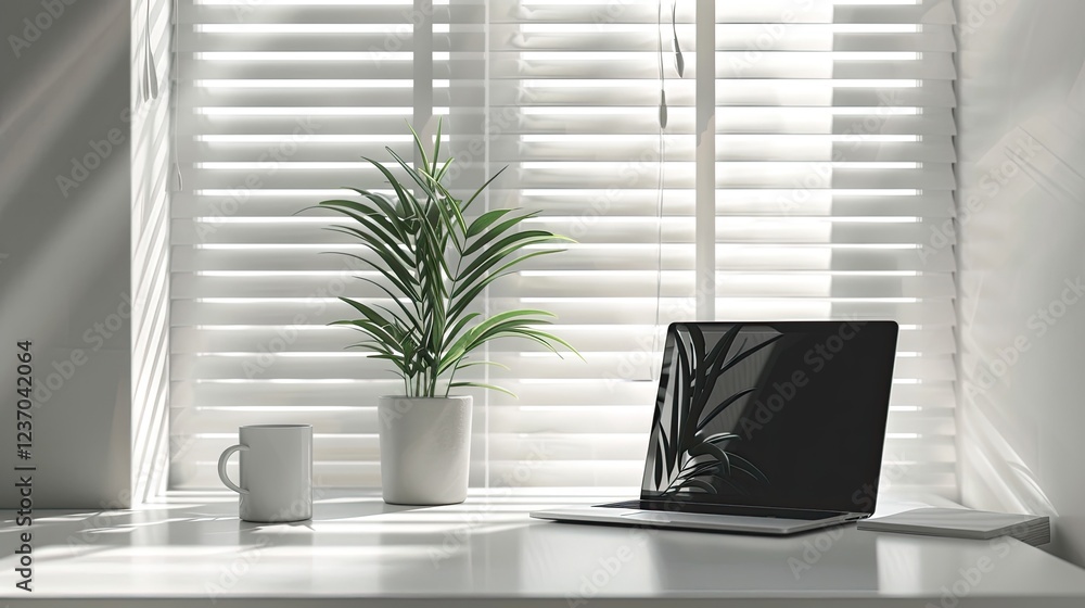 Fototapeta premium Laptop on the table