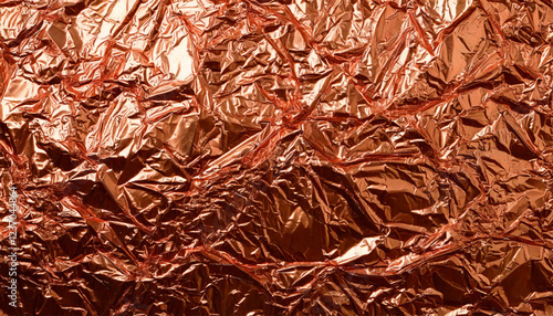 Beautiful Copper Foil Texture. Metallic Background. Wallpaper.