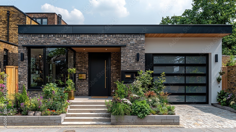 Modern Brick House with Garden Modern Brick House with Garden
