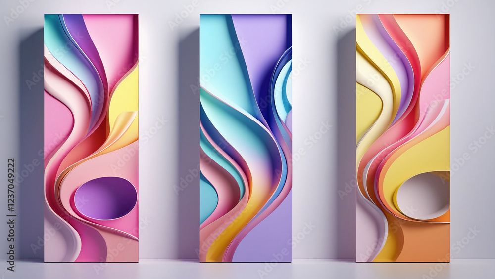 Vibrant Abstract Pastel Swirls Vibrant Abstract Pastel Swirls