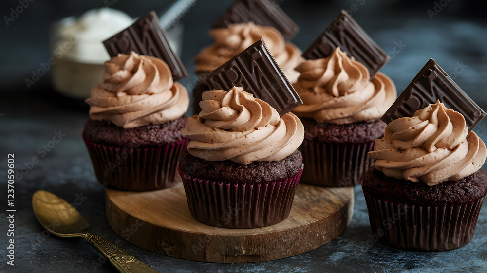 Chocolate cream mousse cupcakes Chocolate cream mousse cupcakes