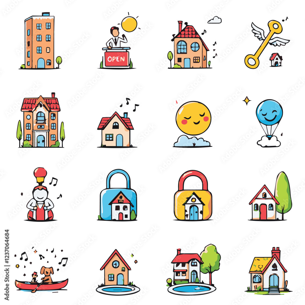 set of icons for children set of icons for children