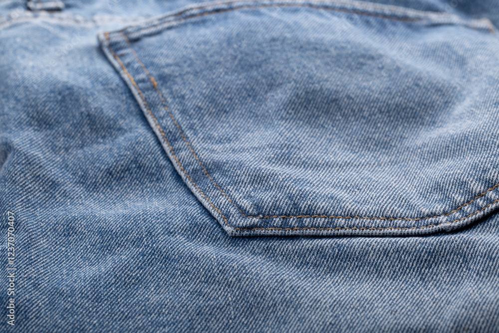 Jeans Sale. New Jeans are on the store shelf. Jeans Sale. New Jeans are on the store shelf.