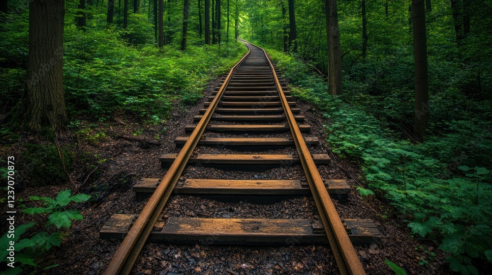 Forest Railway: A Journey Through Lush Green Woods