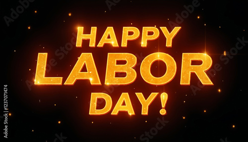 Glowing orange text 