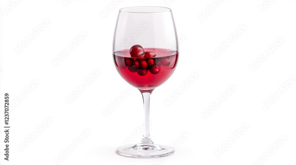 Cranberry Wine in Elegant Glass: A Close-Up Still Life Cranberry Wine in Elegant Glass: A Close-Up Still Life