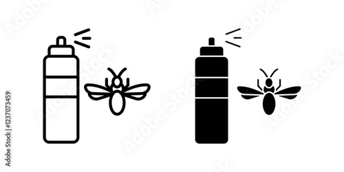 mosquito repellent Icon set. Symbol isolated white background. vector illustration. color editable.