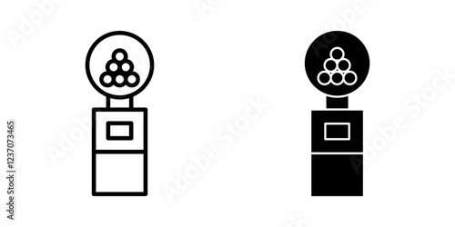 gumball machine Icon set. Symbol isolated white background. vector illustration. color editable.