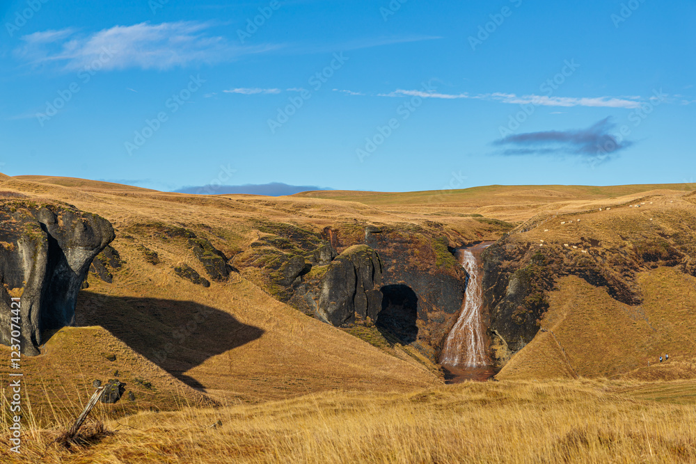 Landscape around Kirkjubaejarklaustur in southern Iceland.