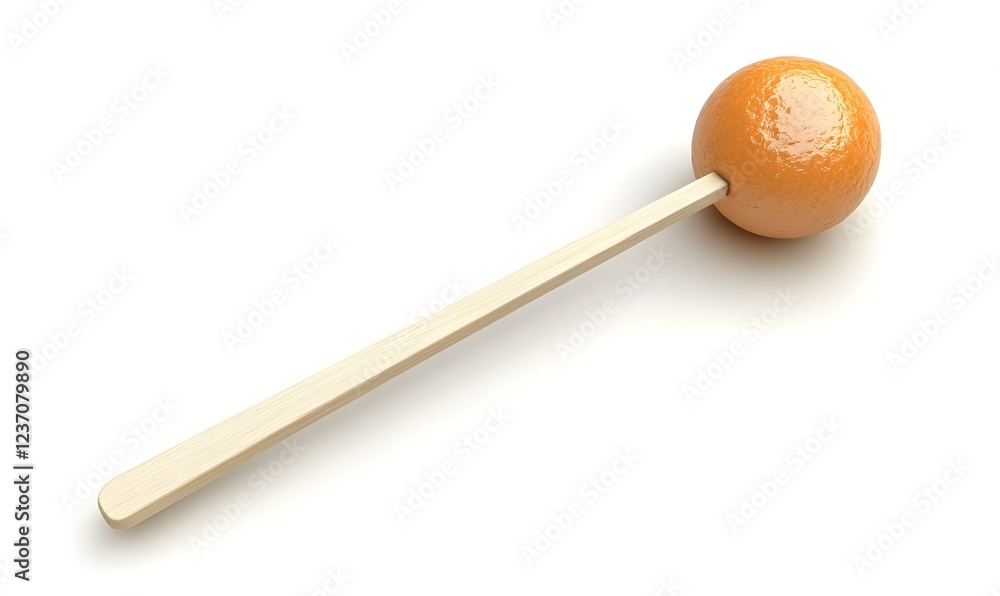 Orange lollipop on stick, white background, sweet treat, food photography, dessert Orange lollipop on stick, white background, sweet treat, food photography, dessert