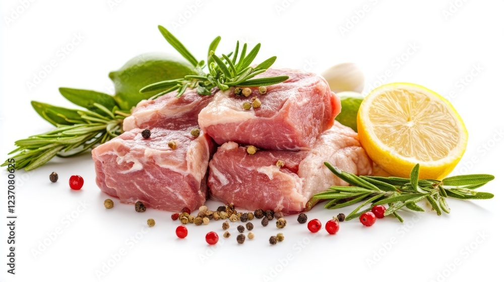 Raw Meat with Lemon and Rosemary: A Fresh Culinary Delight Raw Meat with Lemon and Rosemary: A Fresh Culinary Delight