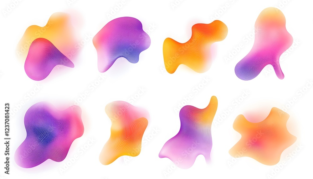 Abstract Colorful Fluid Shapes Design Collection Abstract Colorful Fluid Shapes Design Collection
