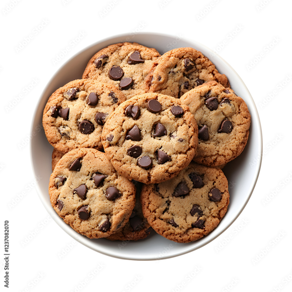 Gluten-Free Chocolate Chip Cookies with Almond Flour Isolated on Transparent Background Gluten-Free Chocolate Chip Cookies with Almond Flour Isolated on Transparent Background