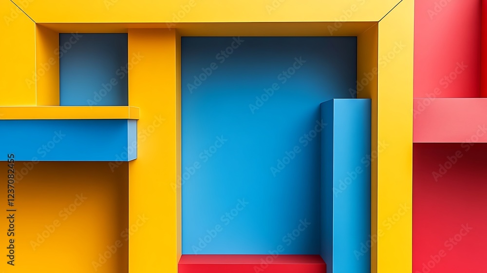Abstract Colorful Geometric Structure Design Abstract Colorful Geometric Structure Design