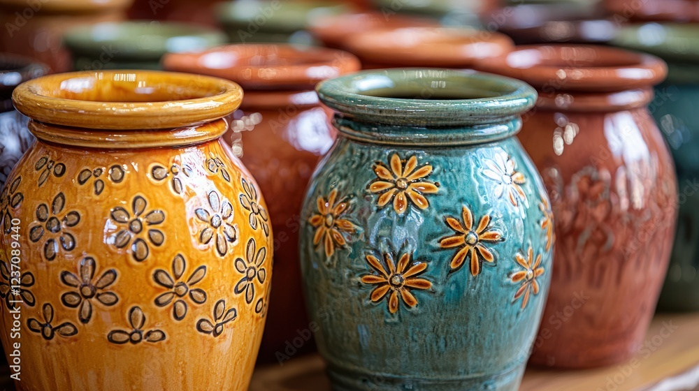 Handcrafted Ceramic Flower Pots: A Collection of Rustic Elegance Handcrafted Ceramic Flower Pots: A Collection of Rustic Elegance
