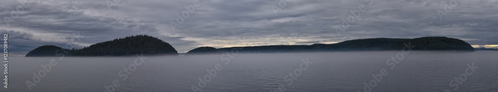 Friday Harbor and Orcas Island Scenic view from aboard a ferry - San Juan Islands, Washington, USA Friday Harbor and Orcas Island Scenic view from aboard a ferry - San Juan Islands, Washington, USA