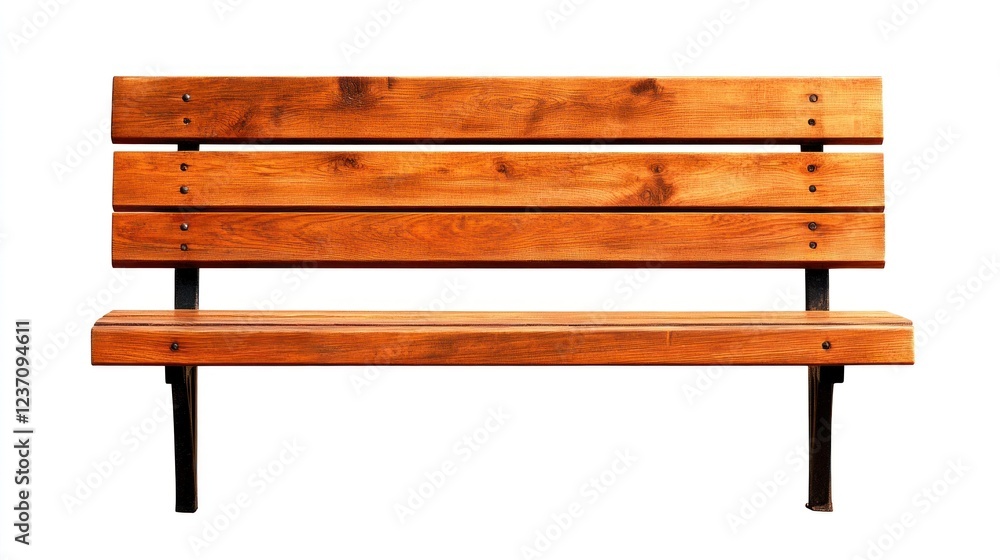 A simple wooden bench with a rustic design, perfect for outdoor relaxation. A simple wooden bench with a rustic design, perfect for outdoor relaxation.