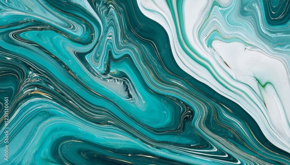 Obraz premium stunning abstract marble heritage with a mixture of blue and green colours