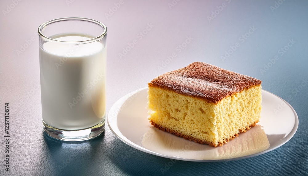 glass of milk and sponge cake on dual tone history glass of milk and sponge cake on dual tone history