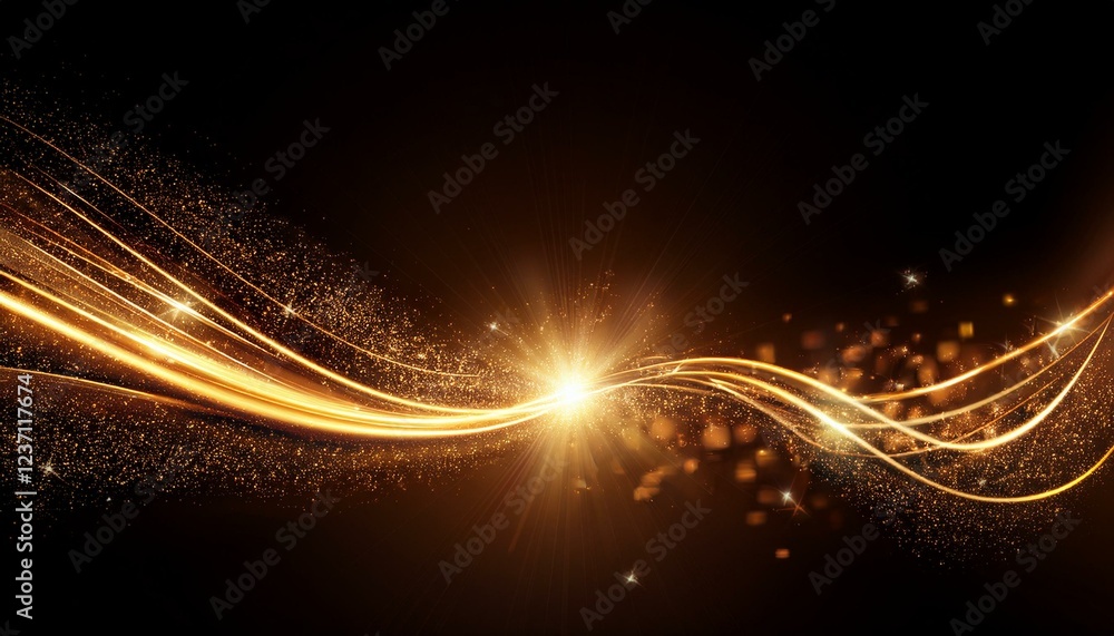 Obraz premium glowing line effect with sparkle