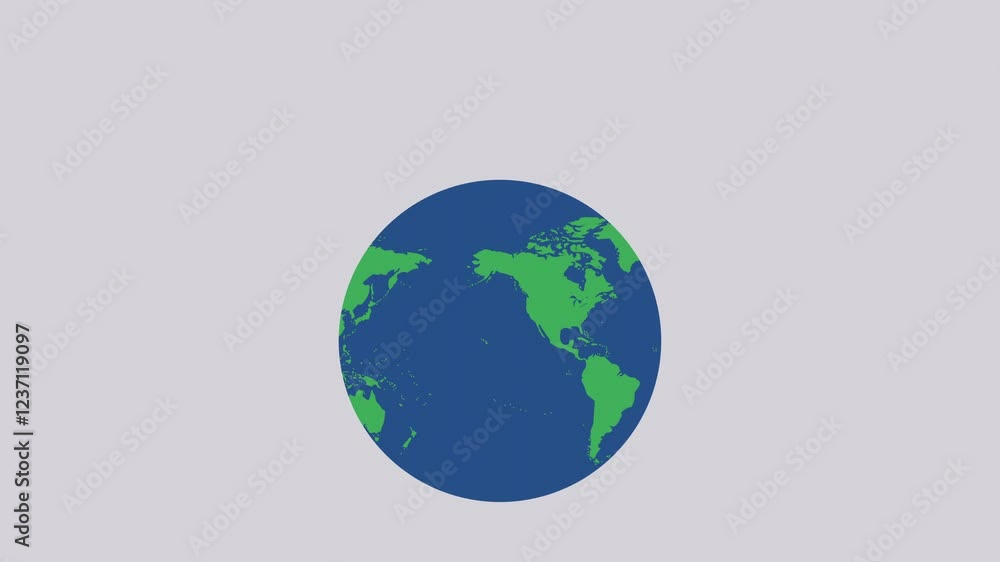 Earth world 2d animation motion graphic video Earth world 2d animation motion graphic video