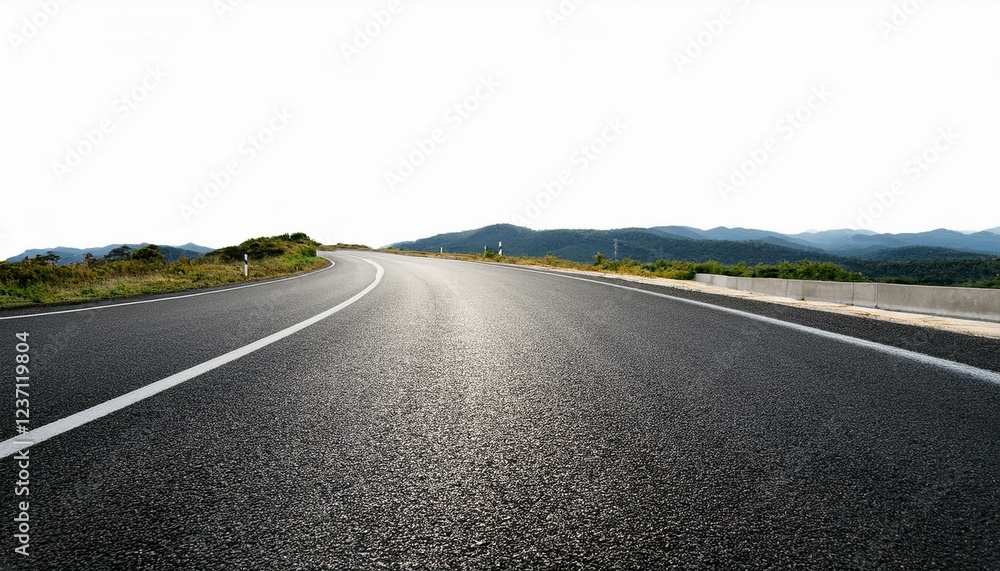 Obraz premium asphalt road isolated background