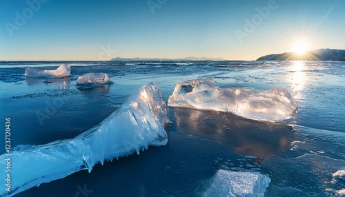 melting ice on the ice