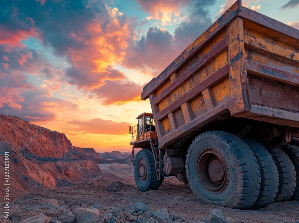 Obraz premium Quarry Dump Truck Landscape