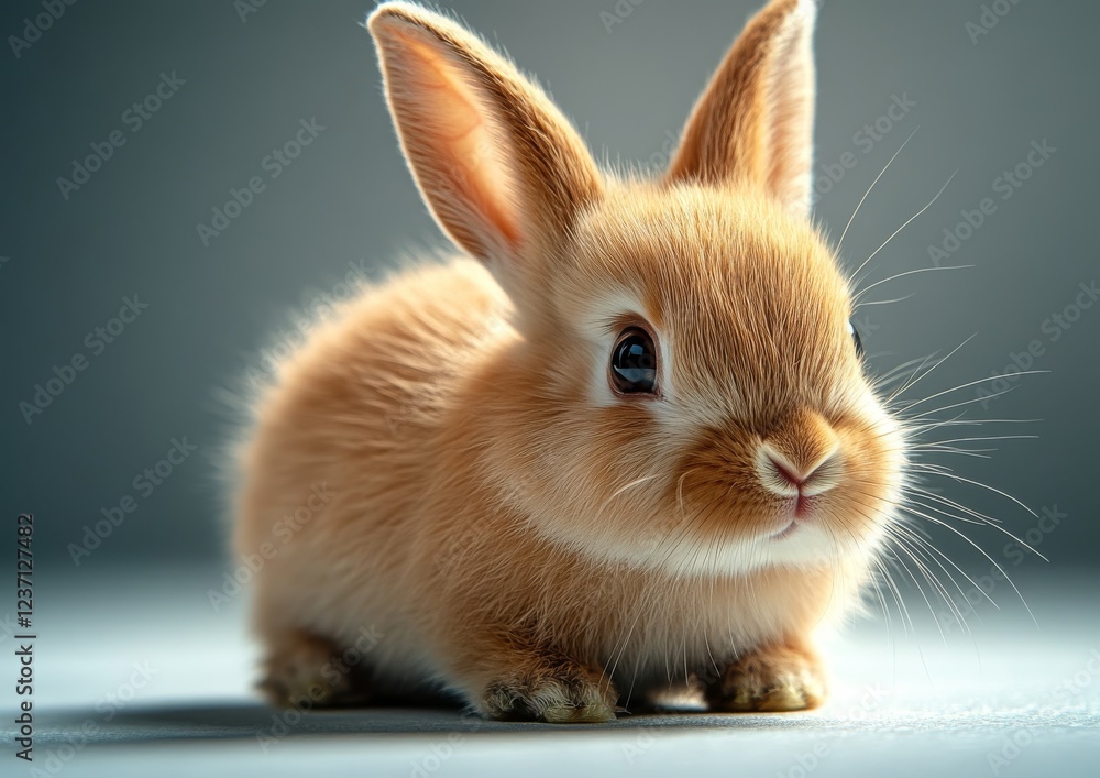 Obraz premium Adorable and fluffy bunny rabbit isolated against a white background - studio shot
