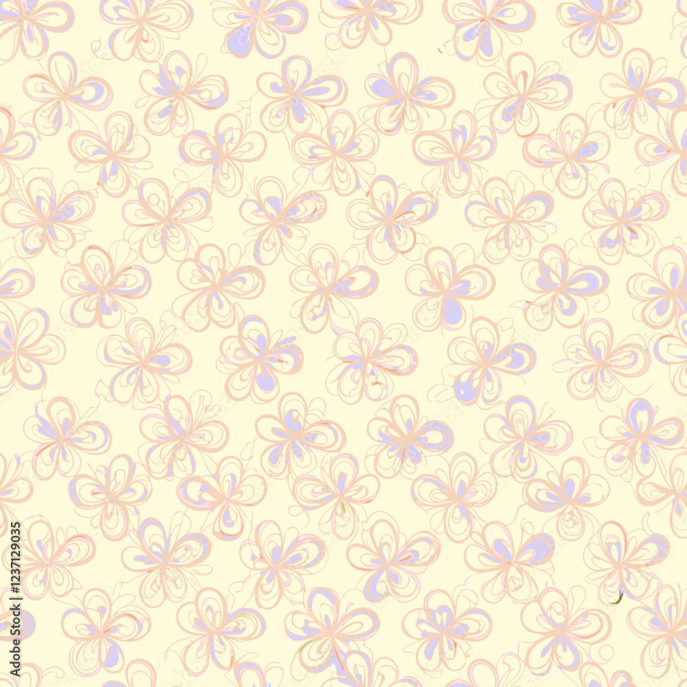 Floral pattern on seamless cloth Floral pattern on seamless cloth