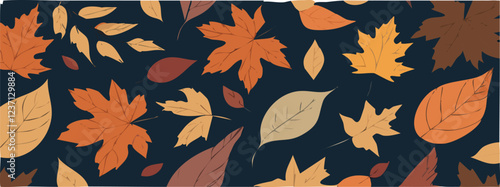 Autumn Leaves background vector illustration