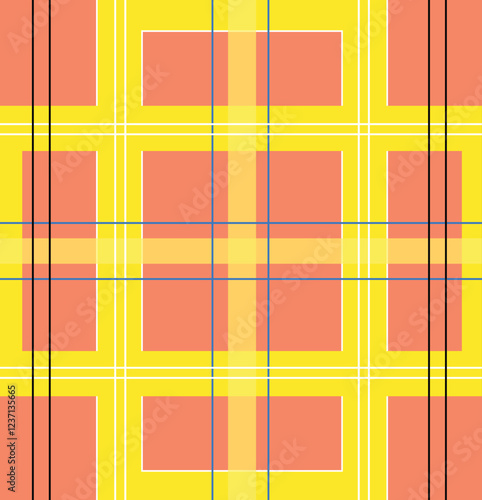 Tartan check plaid pattern. Seamless simple textured dark plaid vector illustration for flannel shirt, blanket, duvet cover, other textile print.