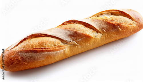 baguette french bread isolated on white background