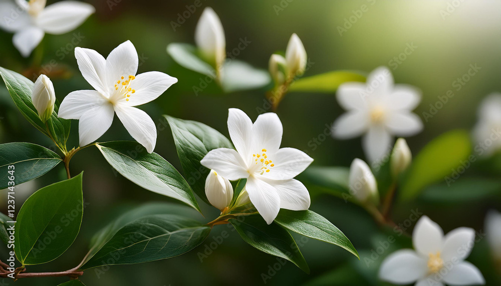 Fototapeta premium sensitive white jasmine plants
