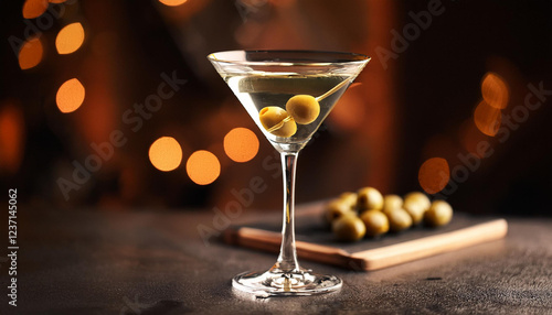 Wallpaper Mural martini with olives served in a fashionable glass generative ai Torontodigital.ca