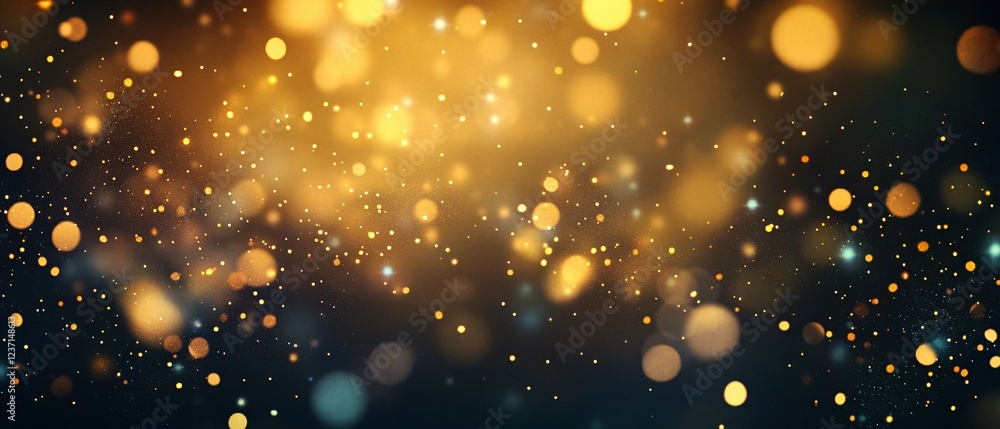 Fototapeta premium Golden Lights Sparkle Abstract Background