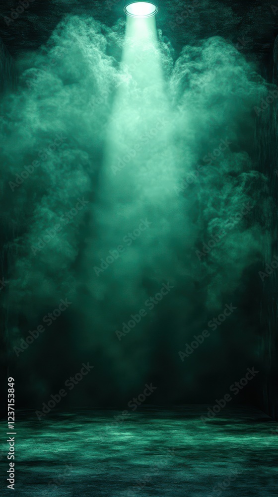 Dark Green Gradient Studio Backdrop with Spotlight Dark Green Gradient Studio Backdrop with Spotlight