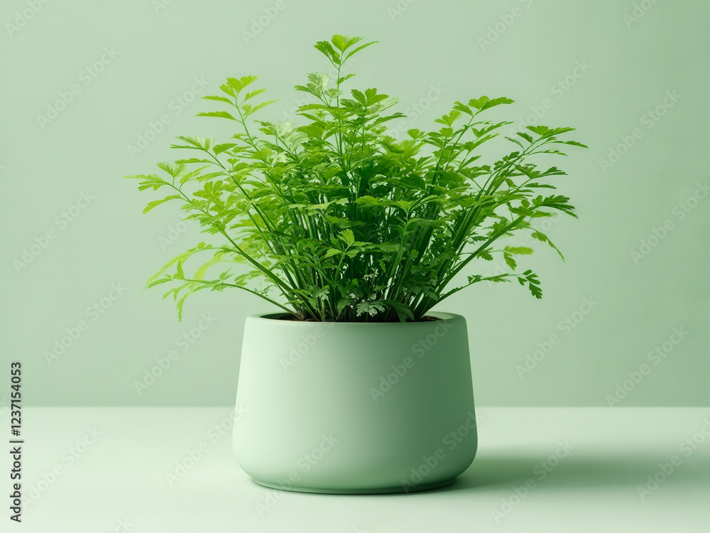 ミニマルスタイルの植木鉢の植物 ミニマルスタイルの植木鉢の植物