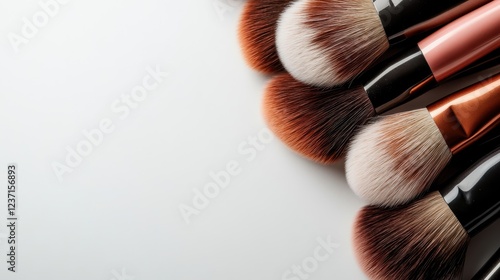 A set of high-quality makeup brushes showcasing varied designs, perfect for creative beauty applications and enhancing one's makeup routine with elegance.