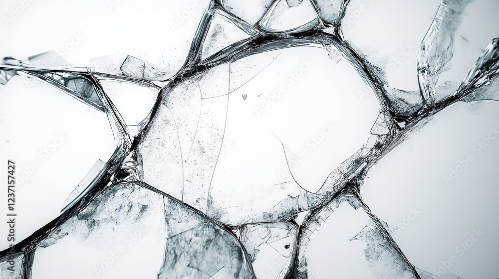 Shattered Glass Isolation on White Shattered Glass Isolation on White