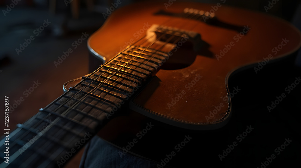 Fototapeta premium A dimly lit recording, decorated with acoustic foam.