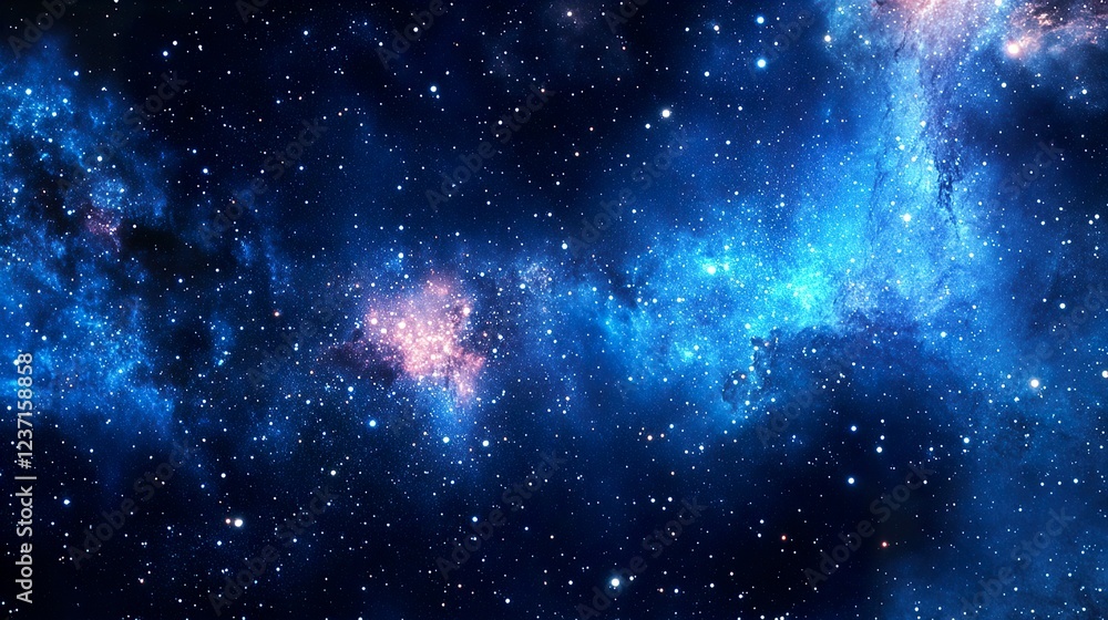 Fototapeta premium Galaxy Space Background with Stars