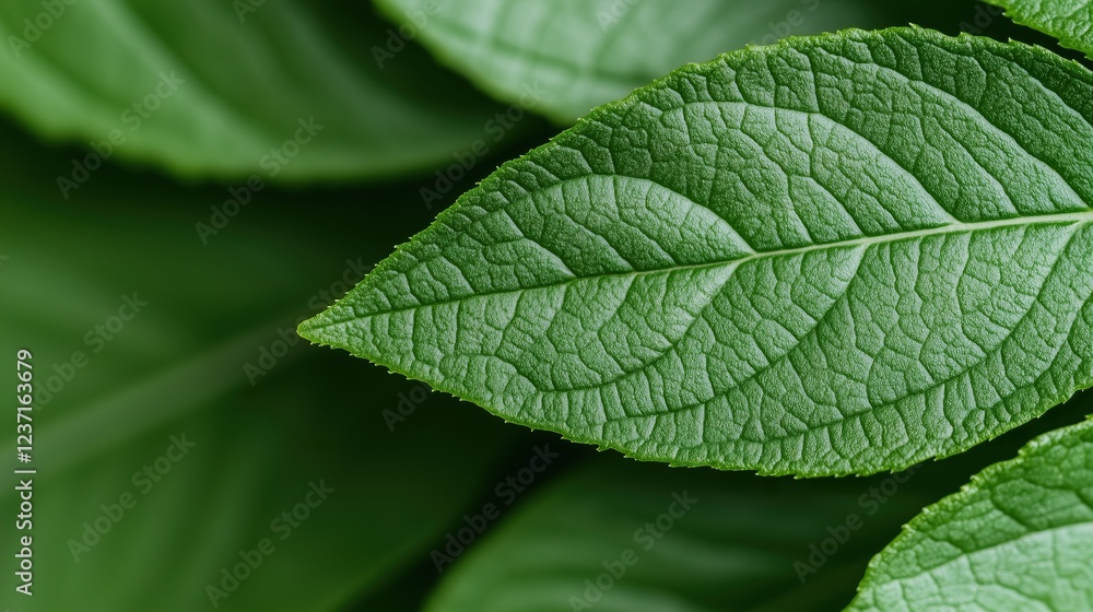 Intricate Lines in Fresh Green Leaves Intricate Lines in Fresh Green Leaves