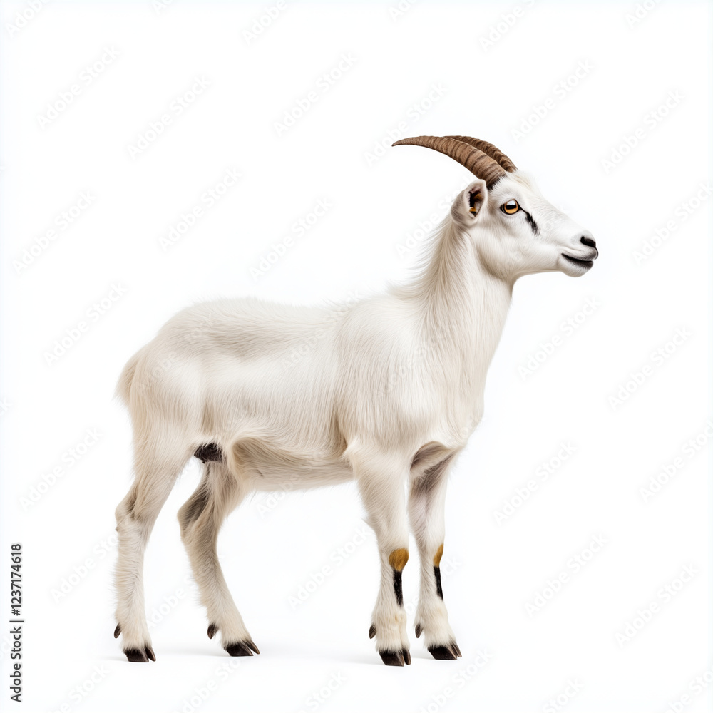 Fototapeta premium Alpine goat, isolated