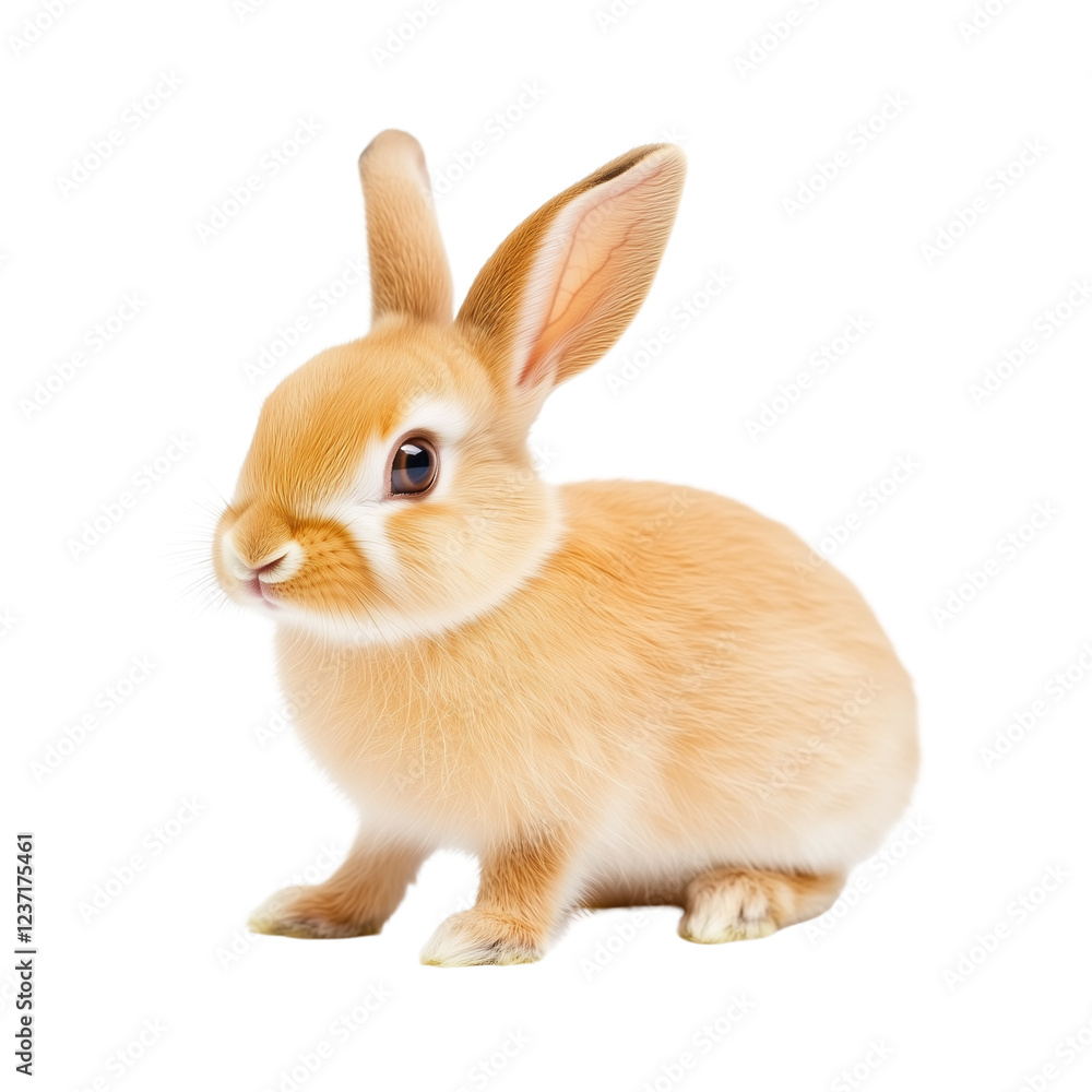 Fototapeta premium miniature Draft Rabbit isolated